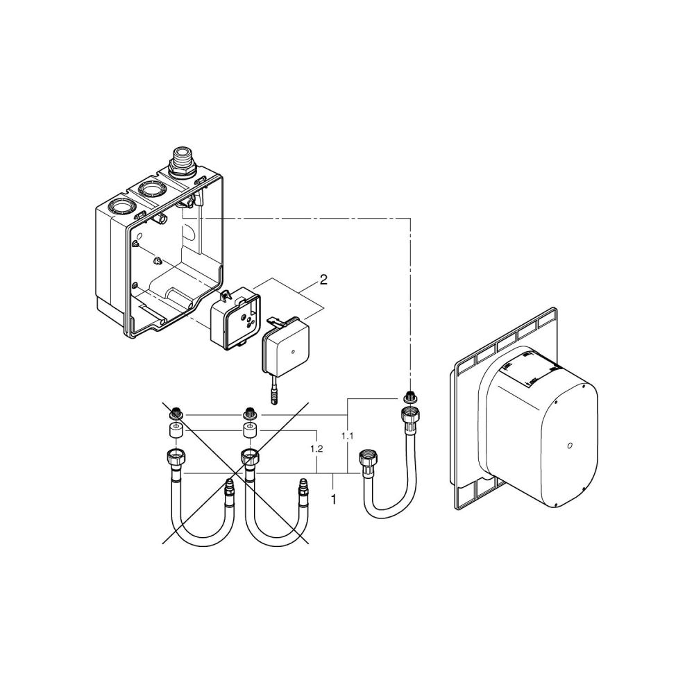Скрытый монтажный ящик GROHE Euroeco Cosmopolitan E (36337001)