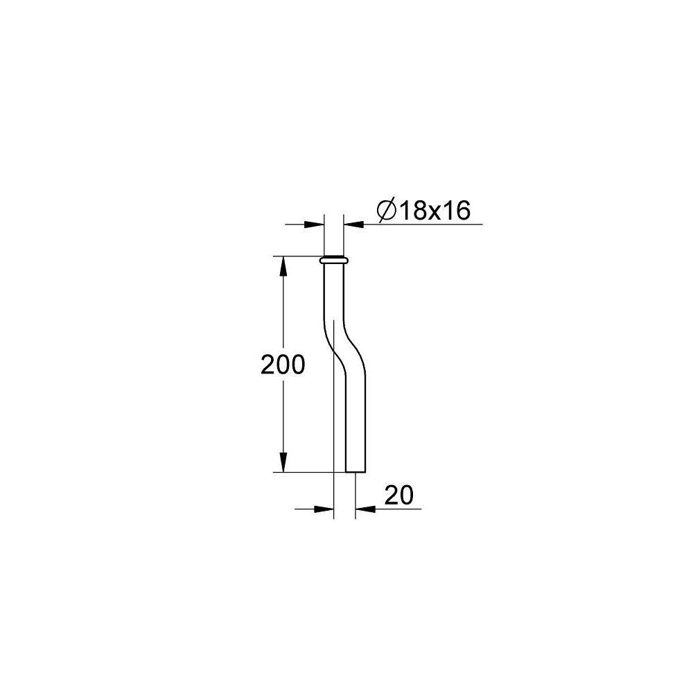 Сливная трубка для писсуара GROHE, хром (37037000)
