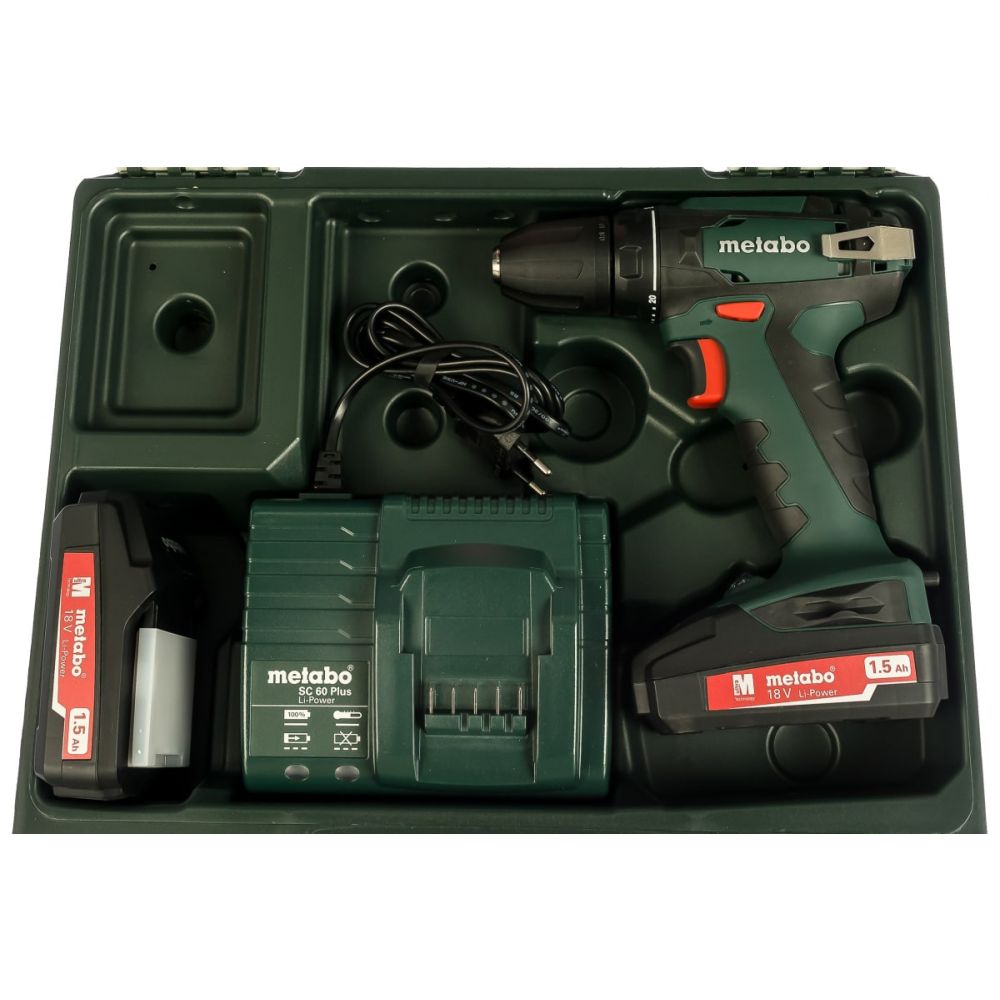 Дрель-шуруповерт аккумуляторный Metabo BS 18 (1,5 Ач), 602207550