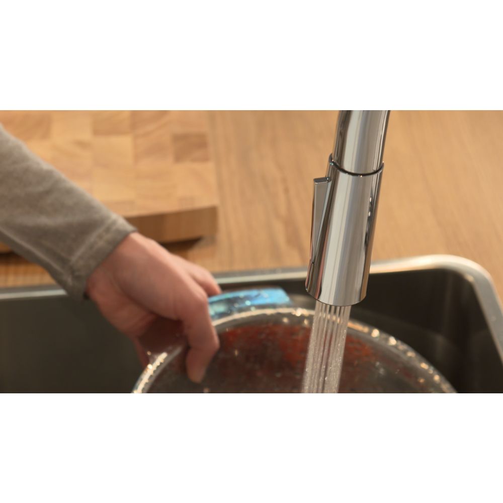 Смеситель для кухонной мойки hansgrohe Talis M51 200, с вытяжным душем 2jet 72813000, хром