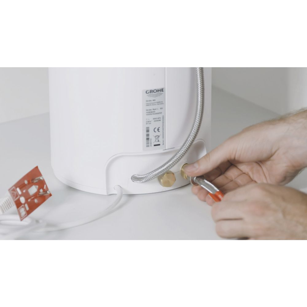 Комплект для кухни GROHE Red Duo с C-образным смесителем, бойлером L-Size и фильтром, хром (30079001)