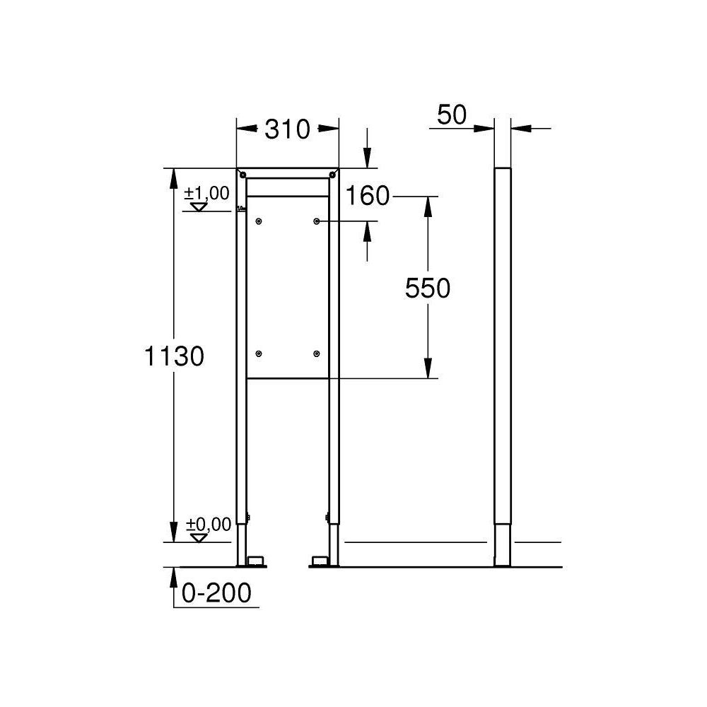 Элемент для установки поручней для людей с ограниченными возможностями GROHE Rapid SL (38559001)