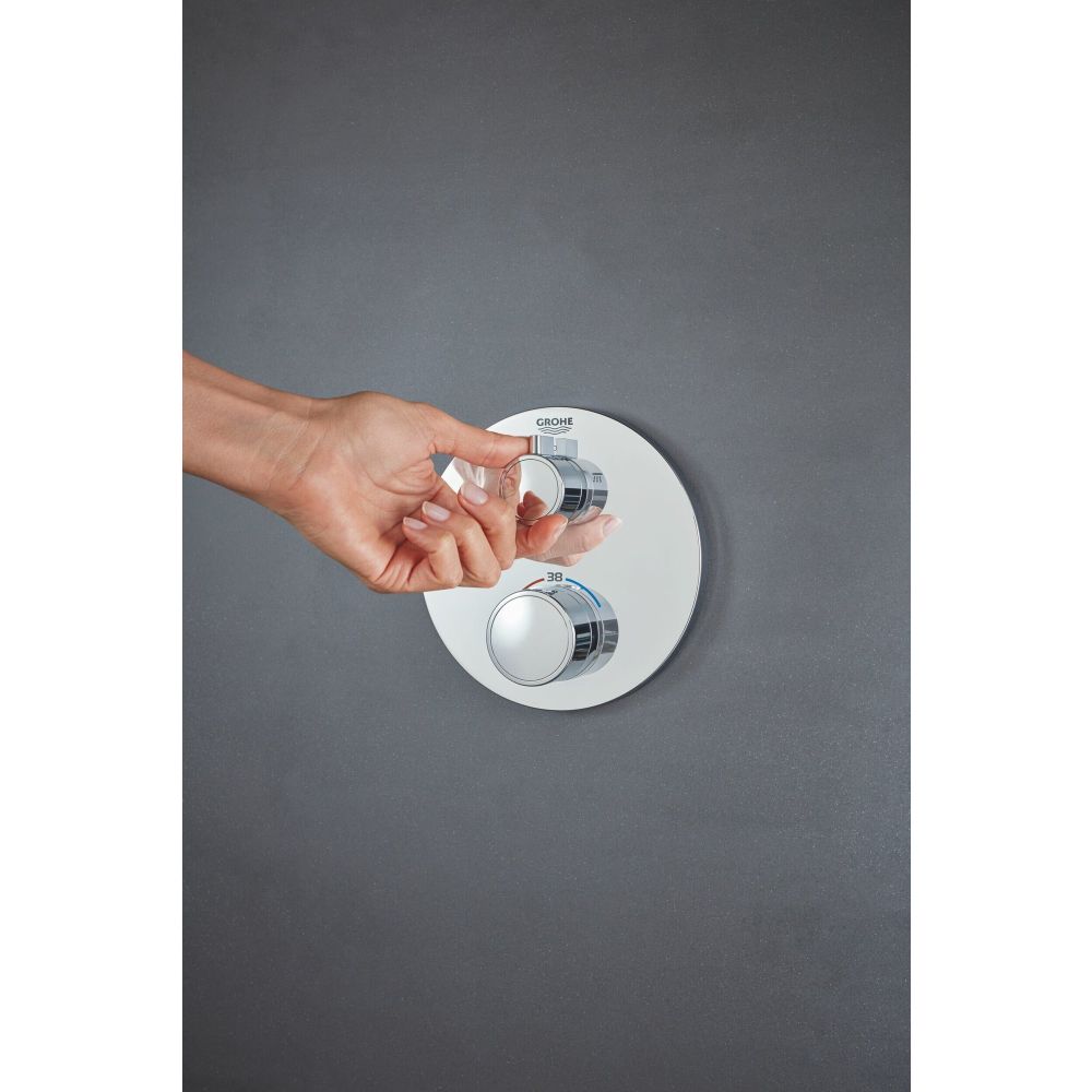 Внешняя часть термостата для ванны GROHE Grohtherm на 2 потребителя, хром (24077000)