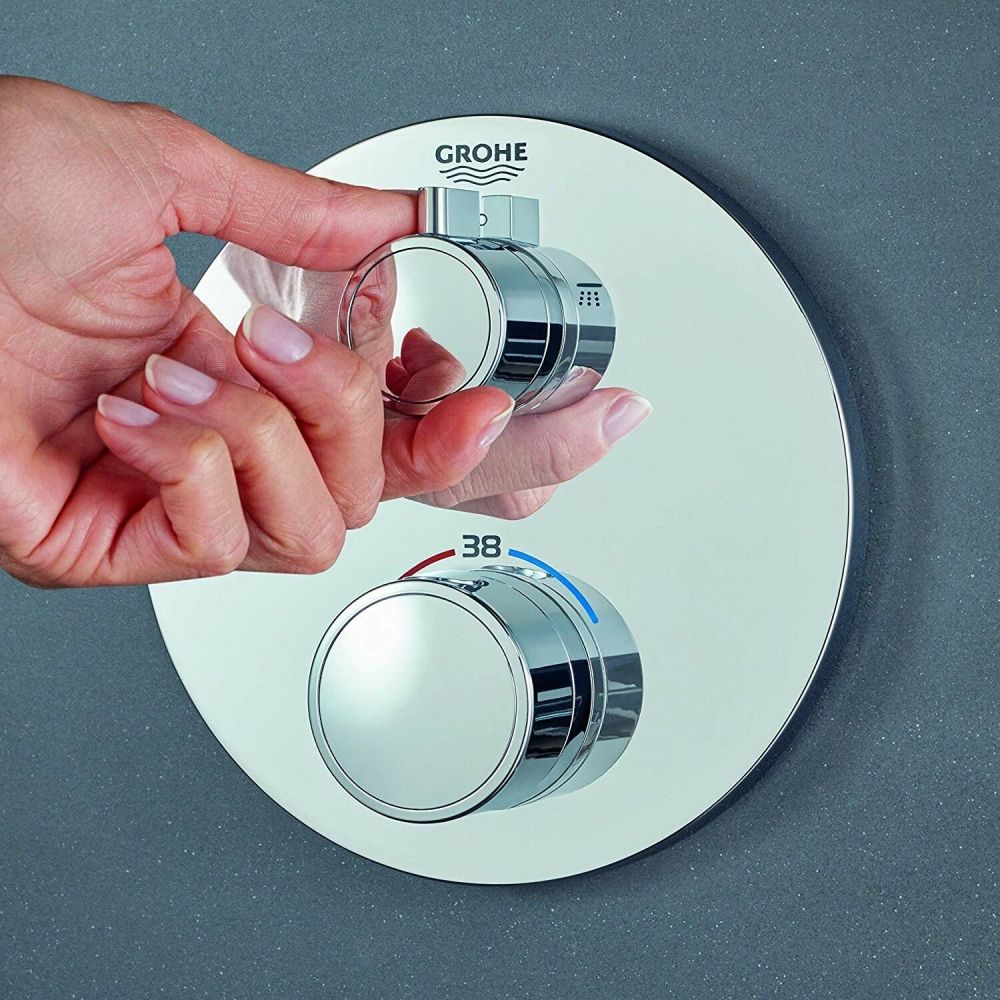 Внешняя часть термостата для ванны GROHE Grohtherm на 2 потребителя, хром (24077000)