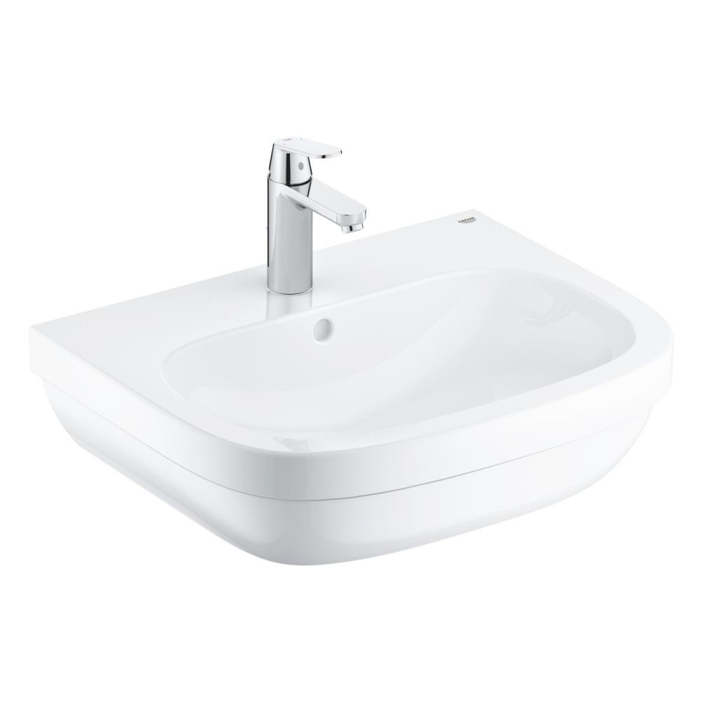 Набор для ванной GROHE Euro Ceramic: раковина, смеситель, угловые вентили и сифон (39642000)