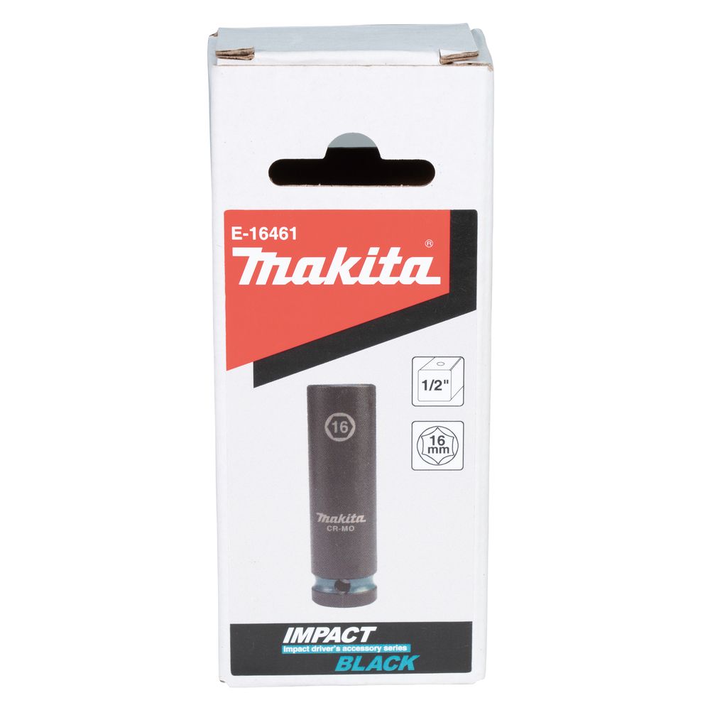 Ударная удлиненная торцовая головка Makita Impact Black 1/2" 16x81, 5 мм , E-16461