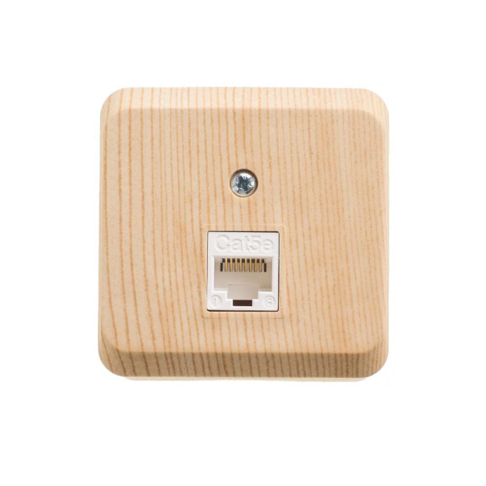 Розетка компьютерная открытой установки Systeme Electric (Schneider Electric) Etude, сосна KOMA-001D