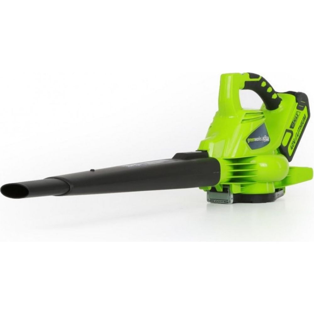 Воздуходув-пылесос садовый аккумуляторный Greenworks, 40V, бесщеточный, с 1хАКБ 4 Ач и ЗУ, 24227UB