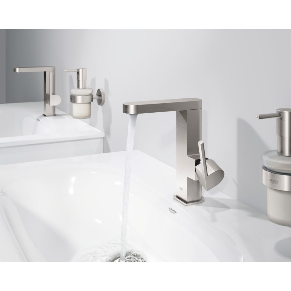 Смеситель для раковины GROHE Plus с донным клапаном, M-Size, суперсталь (23871DC3)