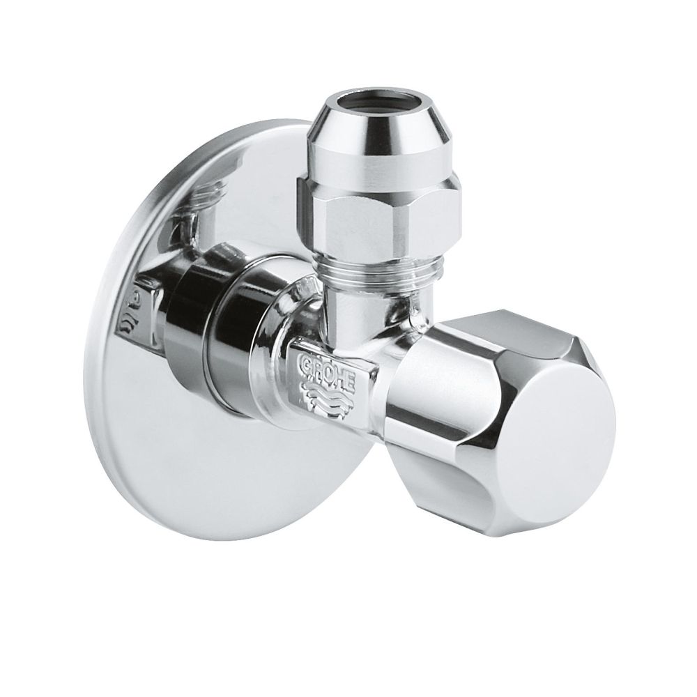 Вентиль угловой GROHE 1/2″-3/8″ для подключения смесителей, хром (22018000)