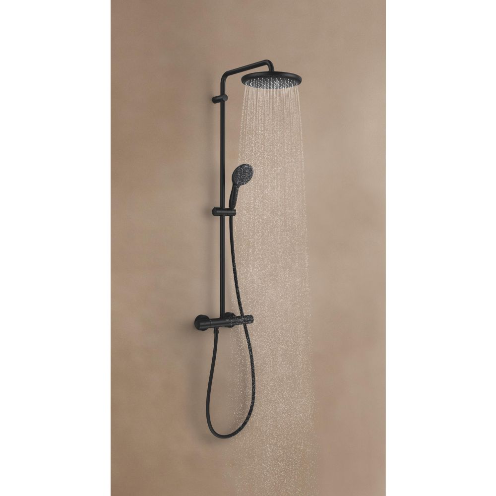 Душевая система GROHE Tempesta System 250 с термостатом для душа, черный (266702431)