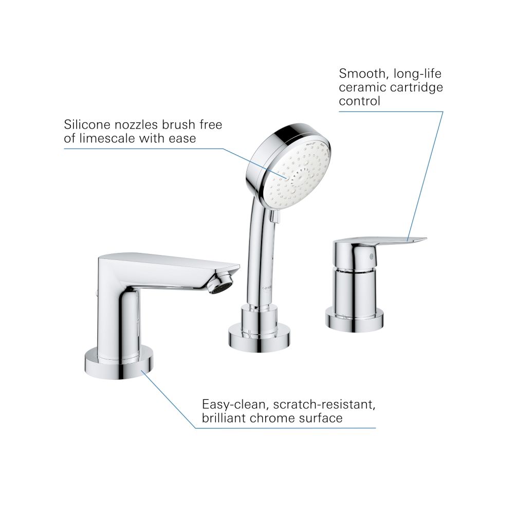 Смеситель для ванны GROHE BauEdge, хром (2511710A)