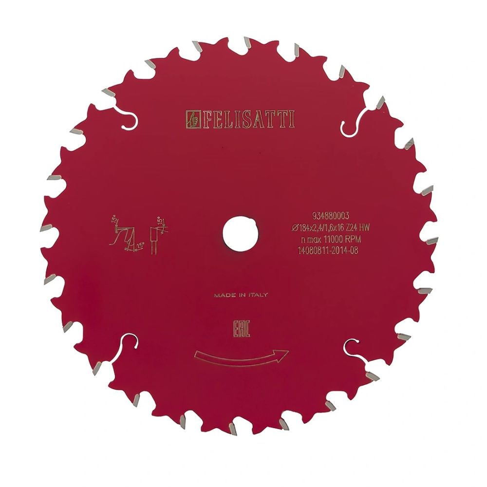 Диск пильный по дереву ИНТЕРСКОЛ Felisatti Pro, 184х16х1.6 мм (934880003)