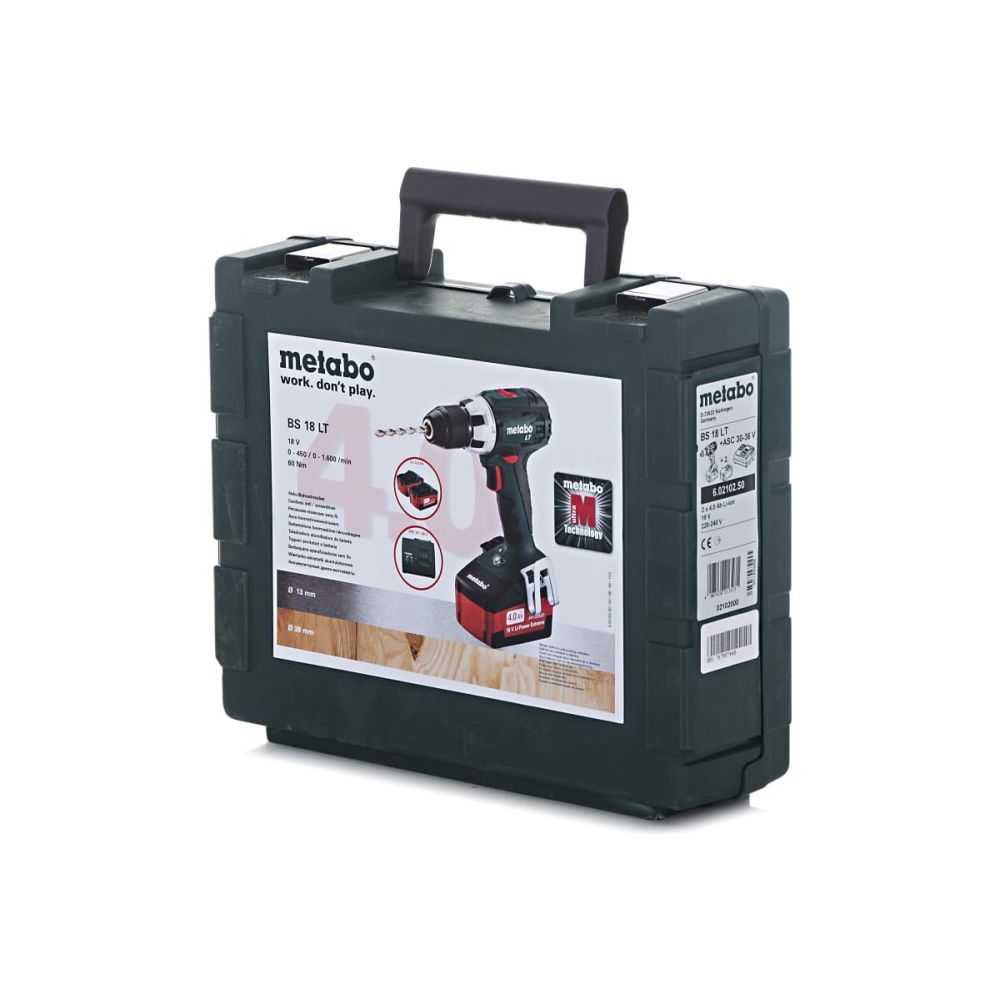 Дрель-шуруповерт аккумуляторный Metabo BS 18 LT (4Ач), 602102500