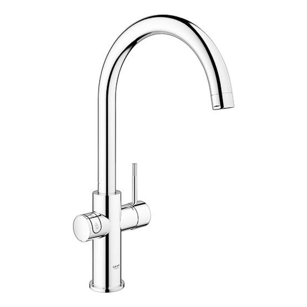 Комплект для кухни GROHE Red Duo с C-образным смесителем, бойлером L-Size и фильтром, хром (30079001)