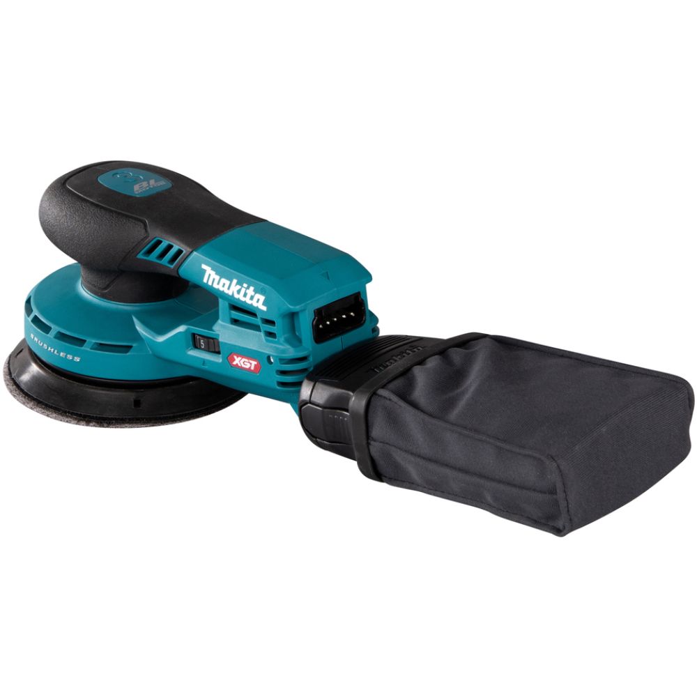 Аккумуляторная эксцентриковая шлифмашина Makita BO003CGZ, 40 В, 125 мм, 10000 кол/мин, с выносной батареей, без АКБ и ЗУ