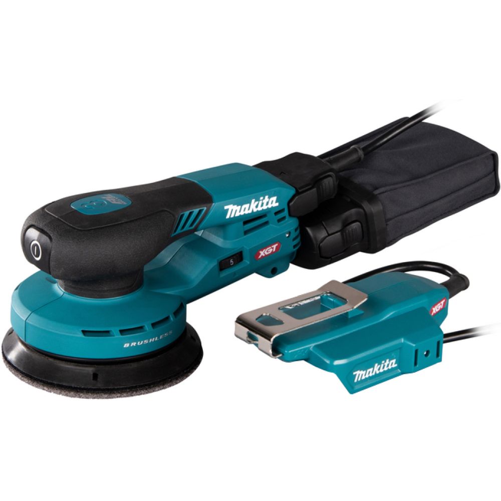 Аккумуляторная эксцентриковая шлифмашина Makita BO003CGZ, 40 В, 125 мм, 10000 кол/мин, с выносной батареей, без АКБ и ЗУ