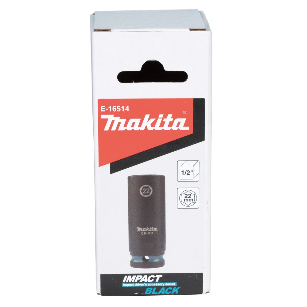 Ударная удлиненная торцовая головка Makita Impact Black 1/2" 22x81, 5 мм , E-16514