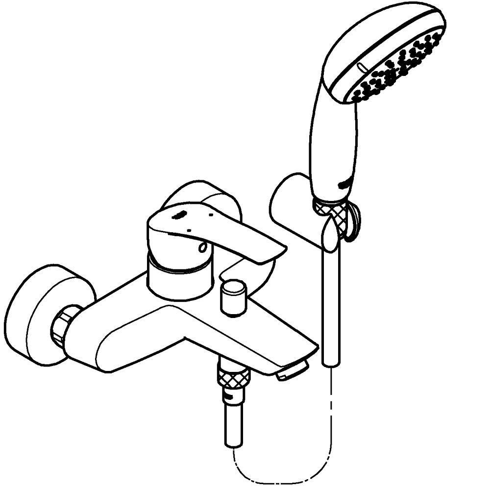 Смеситель для ванны GROHE Eurosmart, хром (33302003)