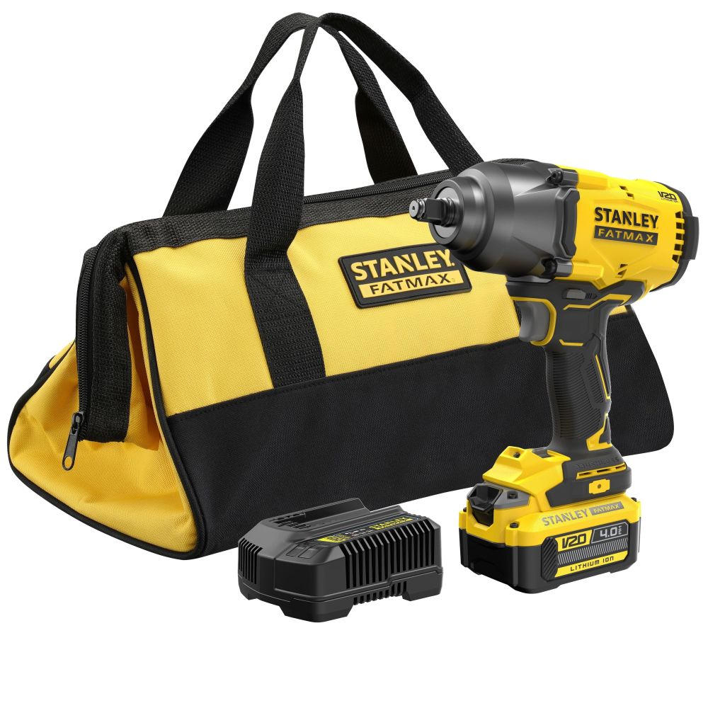 Аккумуляторный гайковерт STANLEY SFMCF940M1, 950 Нм, 2600 уд/мин, с АКБ 4 Ач и ЗУ, в сумке (SFMCF940M1-QW)