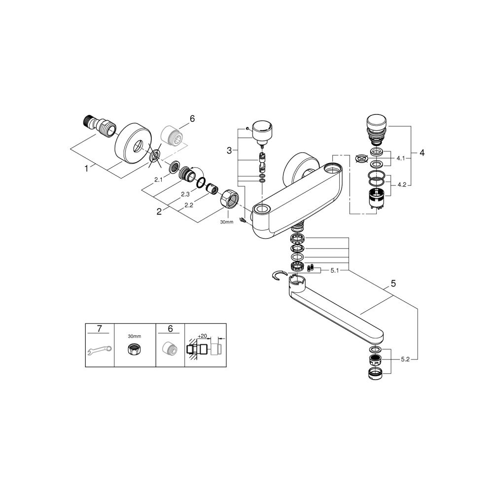 Смеситель для раковины GROHE Eurosmart Cosmopolitan T автоматический, хром (36319000)