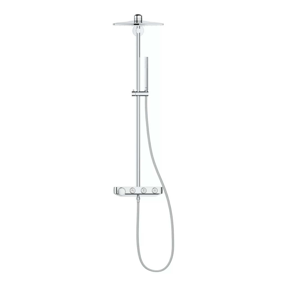 Душевая система GROHE Euphoria SmartControl System 310 Cube Duo с термостатом для душа, белая луна (26508LS0)