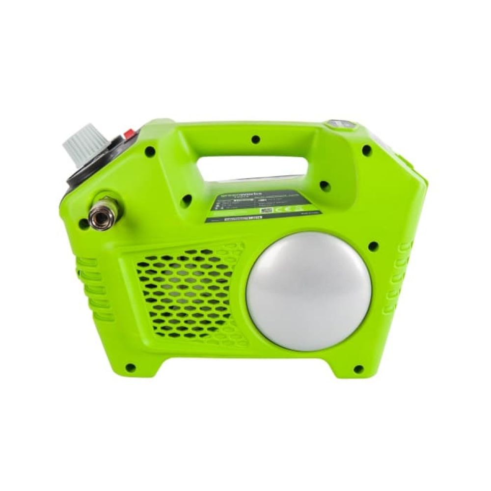 Аккумуляторный компрессор Greenworks, 24 В, 8 бар, без АКБ и ЗУ, 4100302