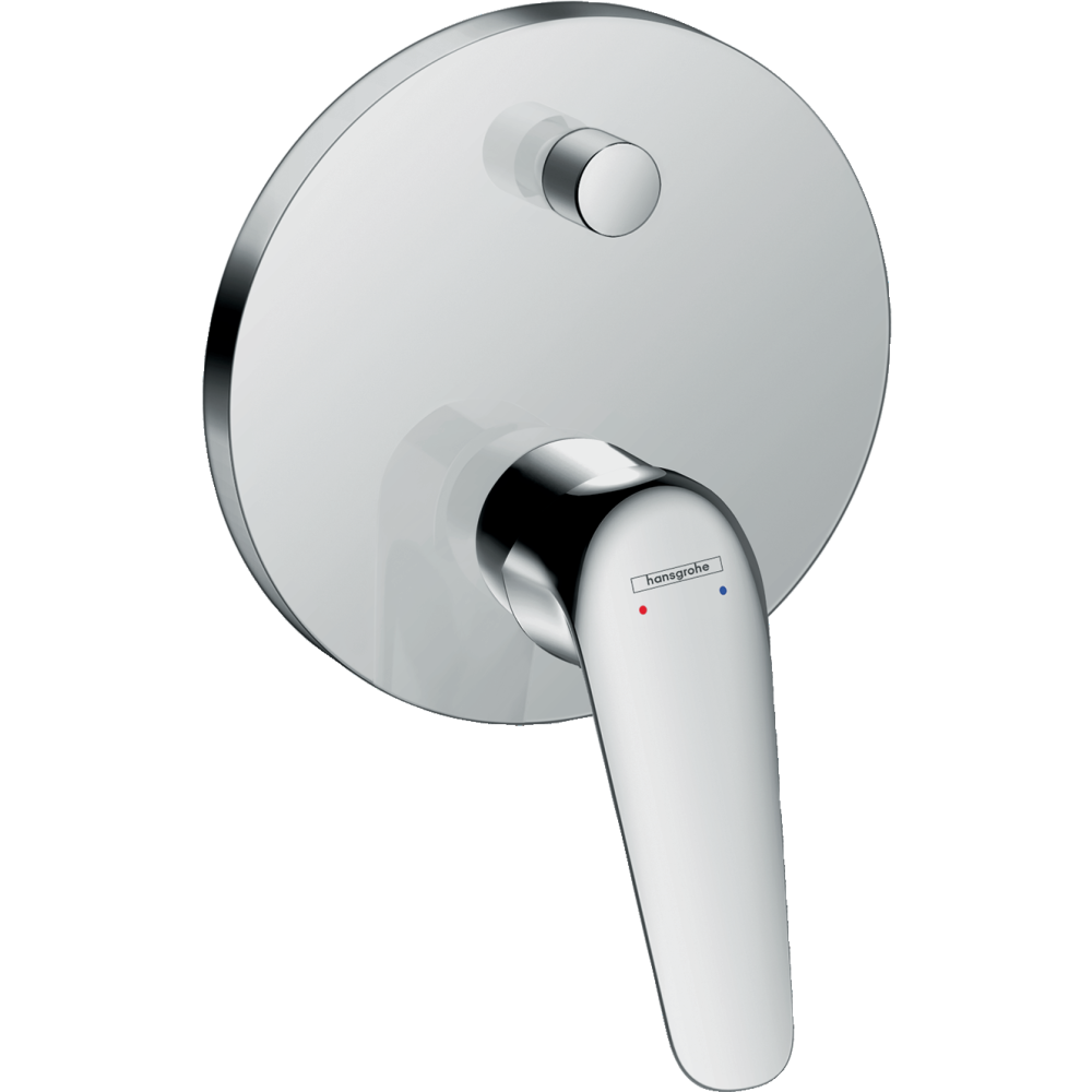 Внешняя часть смесителя для ванны hansgrohe Novus скрытого монтажа, со встроенной защитной комбинацией 71046000, хром