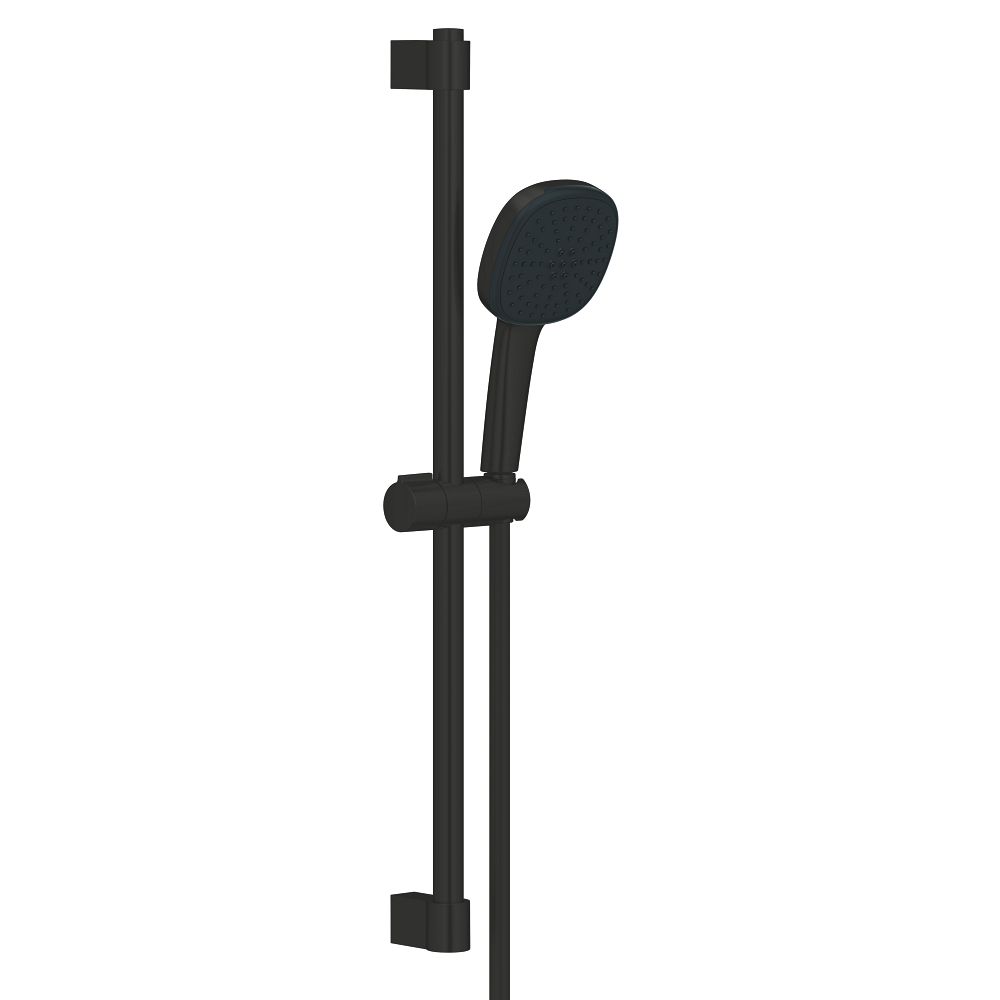 Душевой гарнитур GROHE Tempesta Cube 110, 2 режима струи, душевая штанга 600 мм, 7,4 л/мин, черный (267482433)