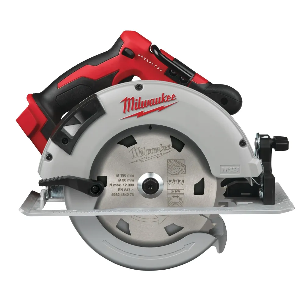 Аккуммуляторная циркулярная пила Milwaukee M18 BLCS66-0, 18 В, 190 мм, 5000 об/мин, без АКБ и ЗУ, 4933464588