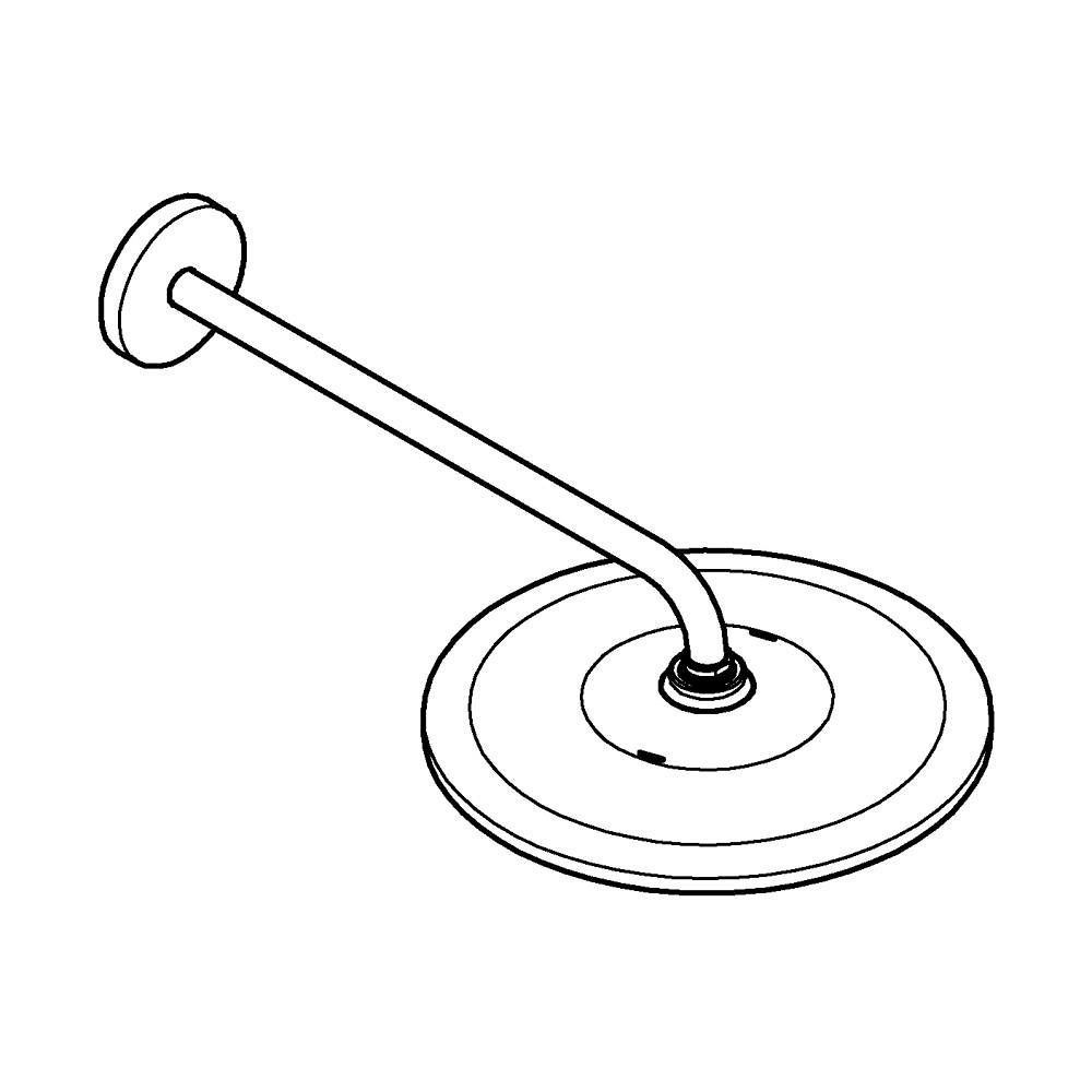 Верхний душ GROHE Rainshower Mono 310, 9,5 л/мин, 1 режим, 422 мм, фантомный черный (22121KF0)