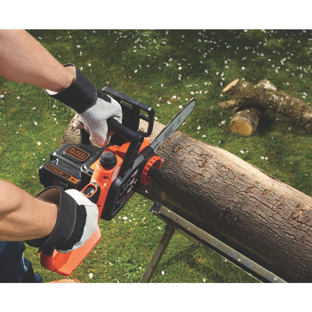 Пила аккумуляторная цепная BLACK+DECKER GKC1825L20, 25 см, 18 Вольт
