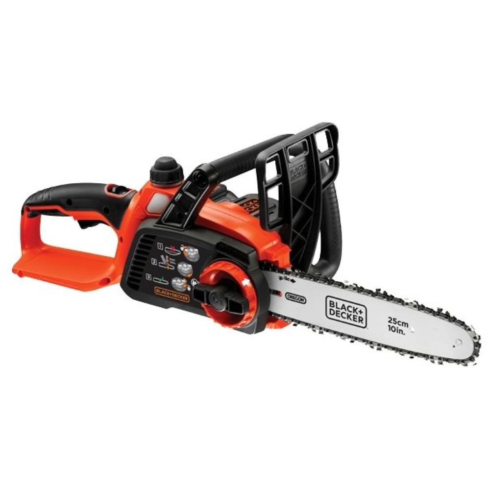 Аккумуляторная цепная пила BLACK+DECKER GKC1825LST, 25 см, 18 В, 2 Ач