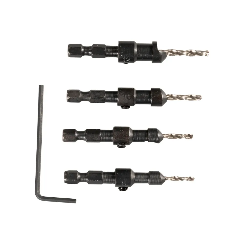 Набор сверл по дереву Makita с зенкерами, 6,810,12 мм, 4 шт. (D-73455)