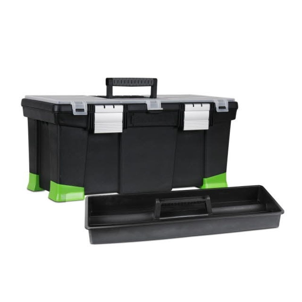 Ящик инструментальный HI VIS пластмассовый с органайзерами, лотком и алюминиевыми замками 22 STANLEY 1-95-838