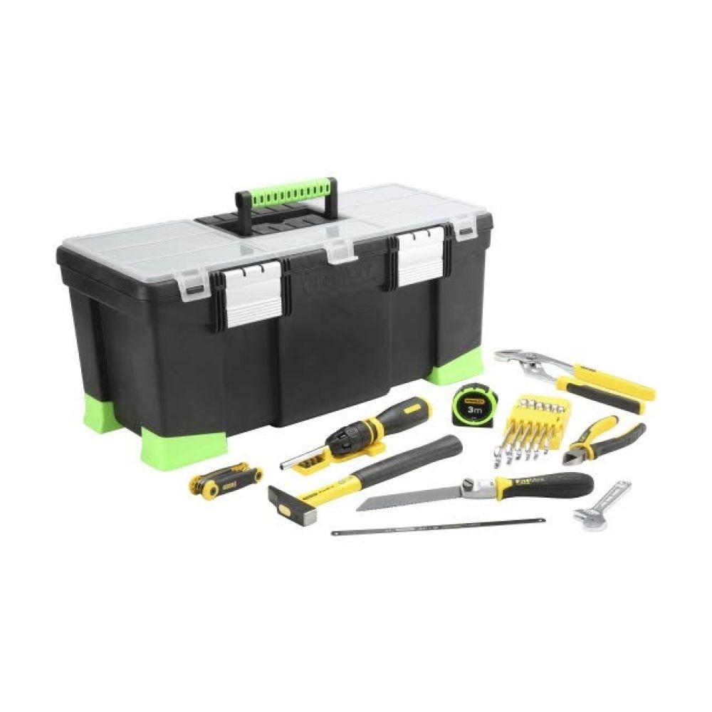 Ящик инструментальный HI VIS пластмассовый с органайзерами, лотком и алюминиевыми замками 22 STANLEY 1-95-838