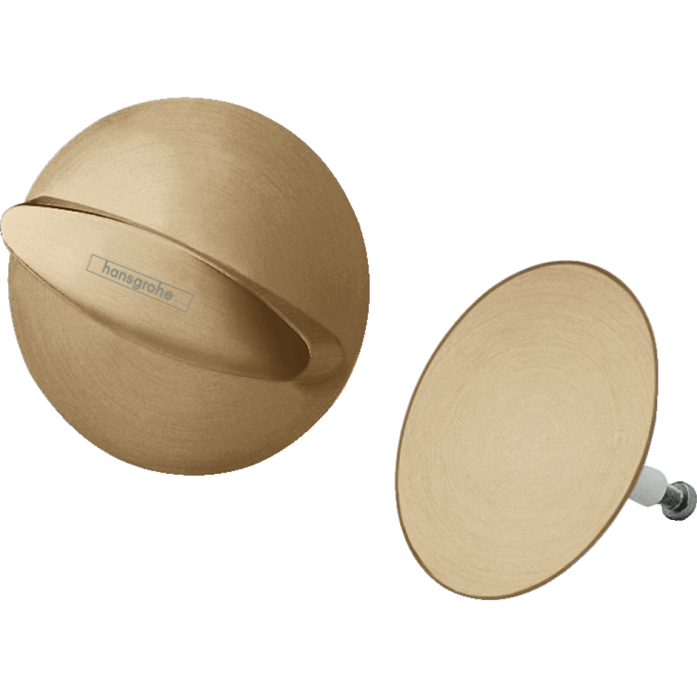 Внешняя часть системы слива-перелива для ванны hansgrohe Flexaplus 58185140, шлифованная бронза