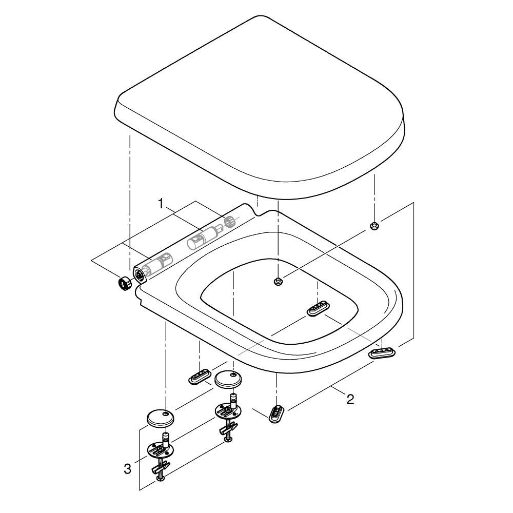 Сиденье для унитаза с микролифтом GROHE Euro Ceramic, альпин-белый (39330001)