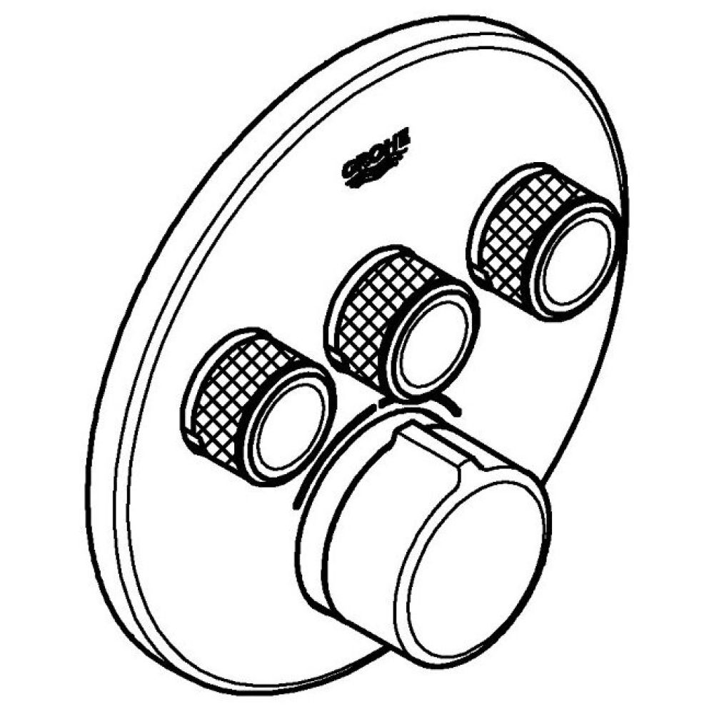 Внешняя часть смесителя для душа GROHE SmartControl круглая, на 3 потребителя, хром (29146000)