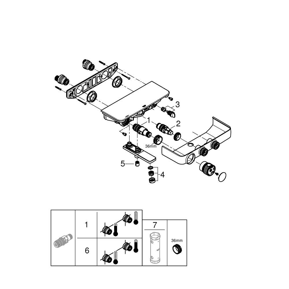 Термостат для ванны GROHE Grohtherm SmartControl, хром (34718000)