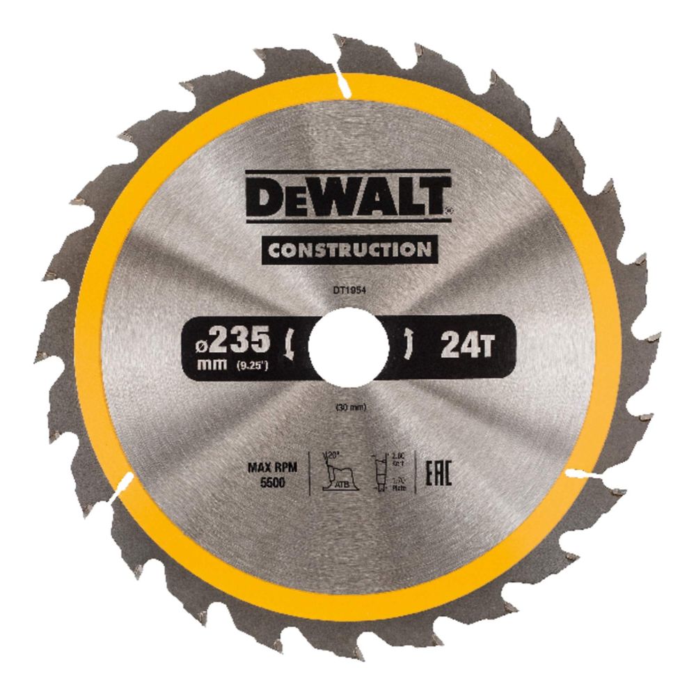 Диск пильный по дереву DEWALT CONSTRUCTION, 235х30х1.7 мм (DT1954-QZ)