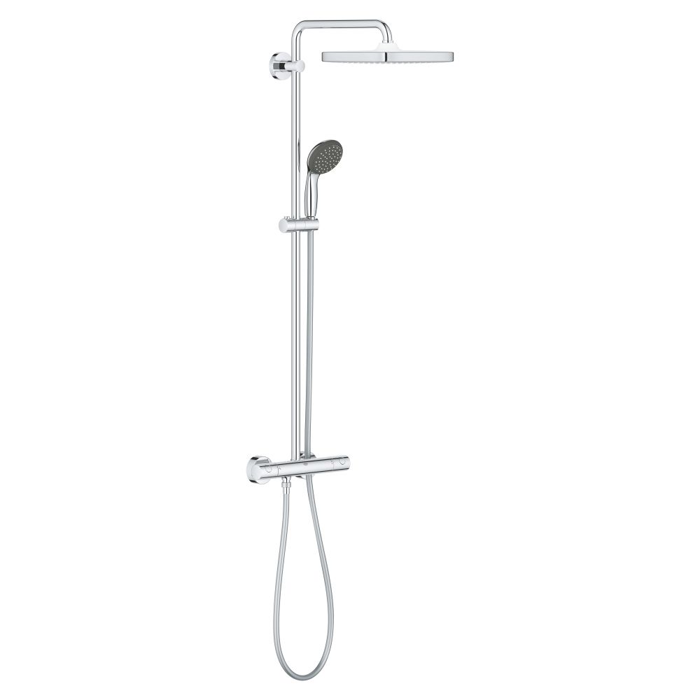 Душевая система GROHE Vitalio Start System 250 Cube с термостатом для душа, хром (26697000)