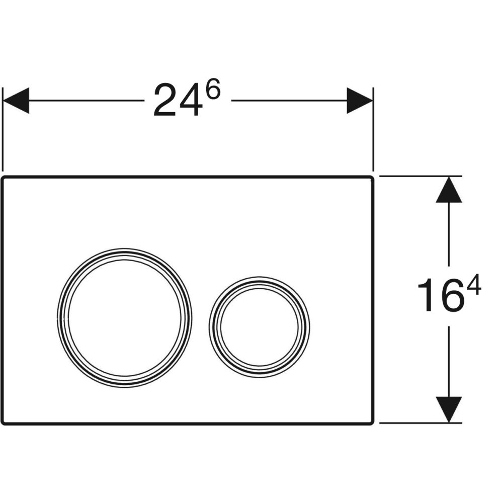 Клавиша смыва Geberit Sigma21, черная, 115.884.SJ.1