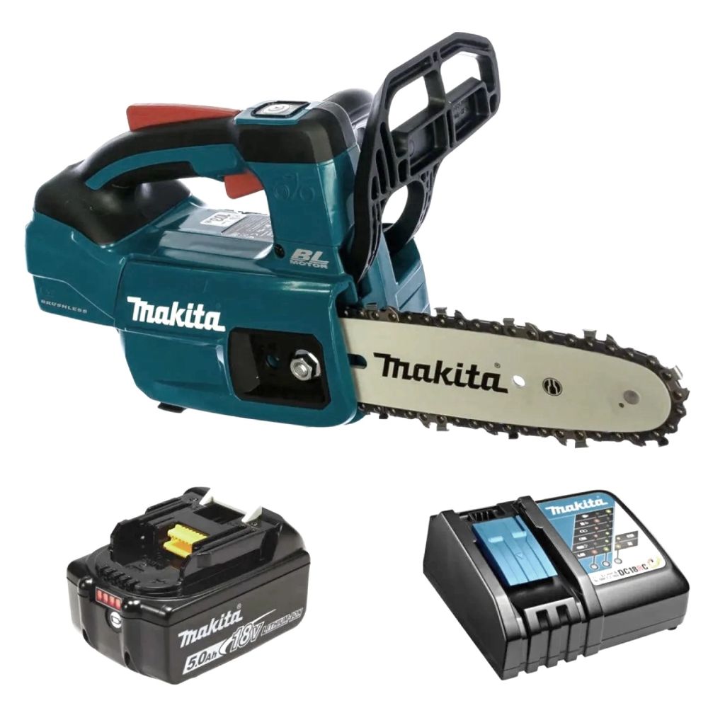 Аккумуляторная цепная пила Makita DUC204RT, 18 В, 20 см, с АКБ 5 Ач и ЗУ
