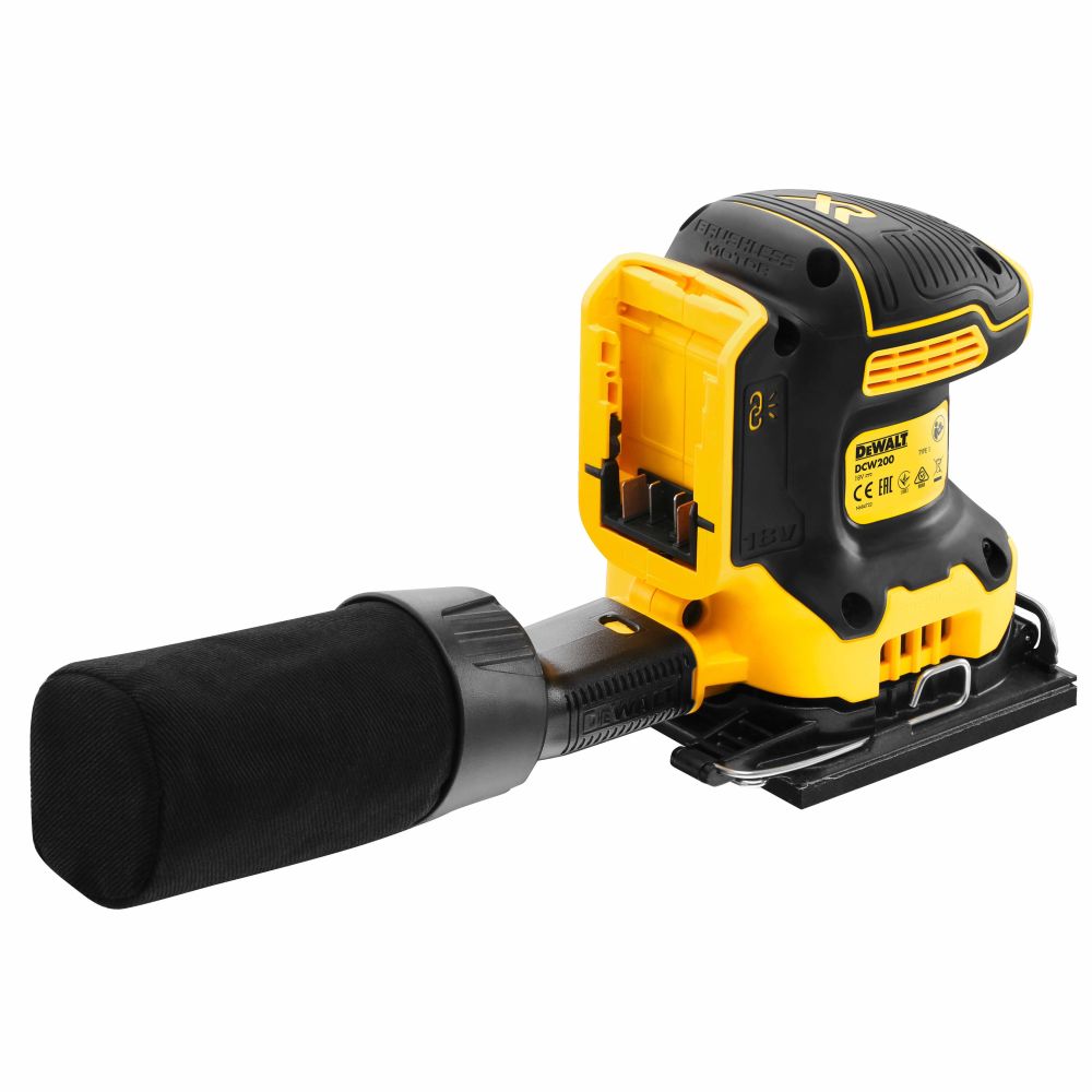 Аккумуляторная плоскошлифовальная машина DEWALT DCW200P1T, 18 В, 13500 кол/мин, с АКБ 5 Ач и ЗУ, в кейсе TSTAK (DCW200P1NT-XJ)
