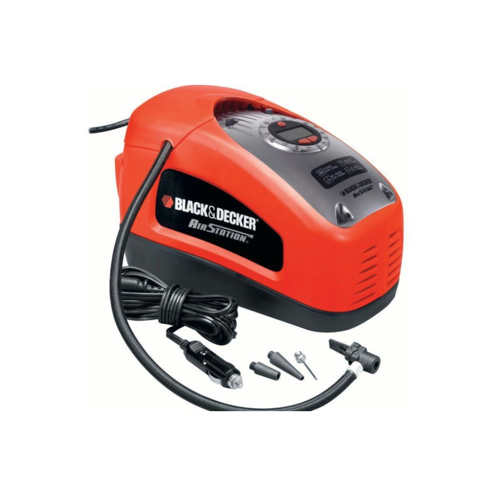 Автомобильный компрессор BLACK+DECKER, 12/220 В, 11 бар, ASI300