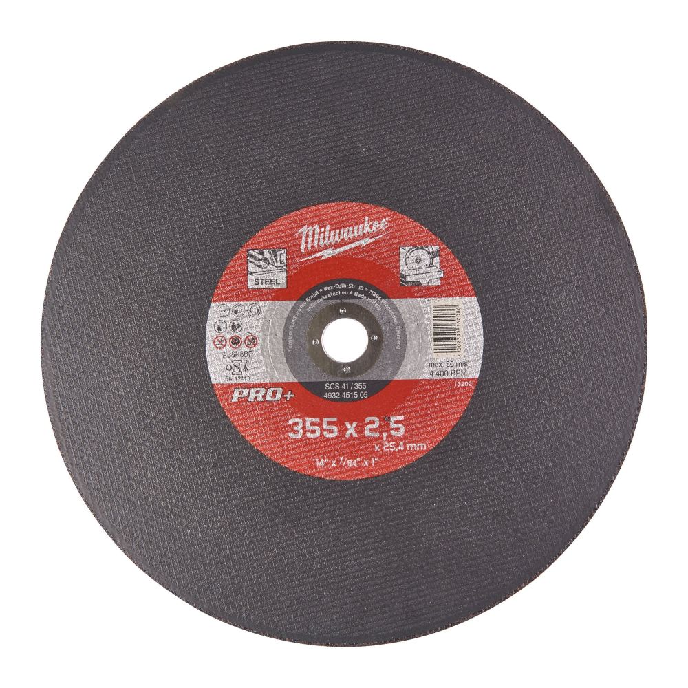 Отрезной диск по металлу Milwaukee 355 мм, 4932451505, 1 шт.