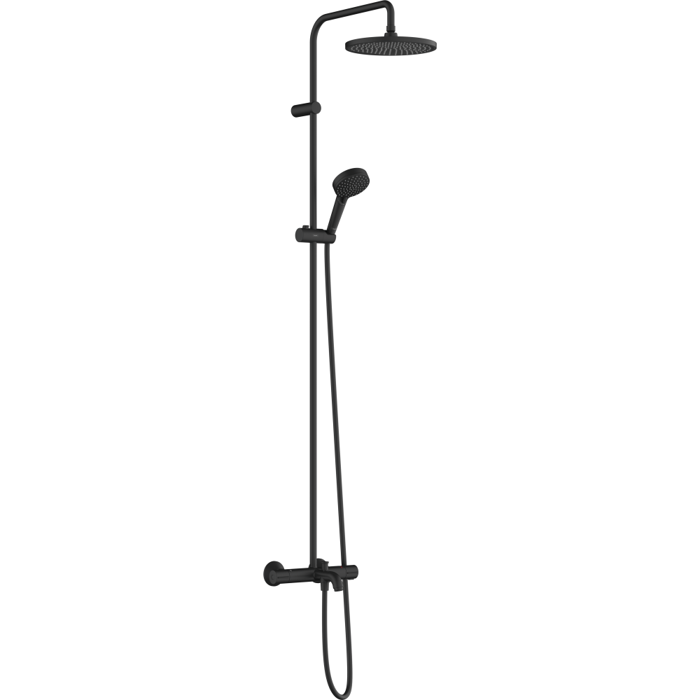Душевая система hansgrohe Vernis Blend 240 1jet с термостатом для ванны 26899670, матовый черный