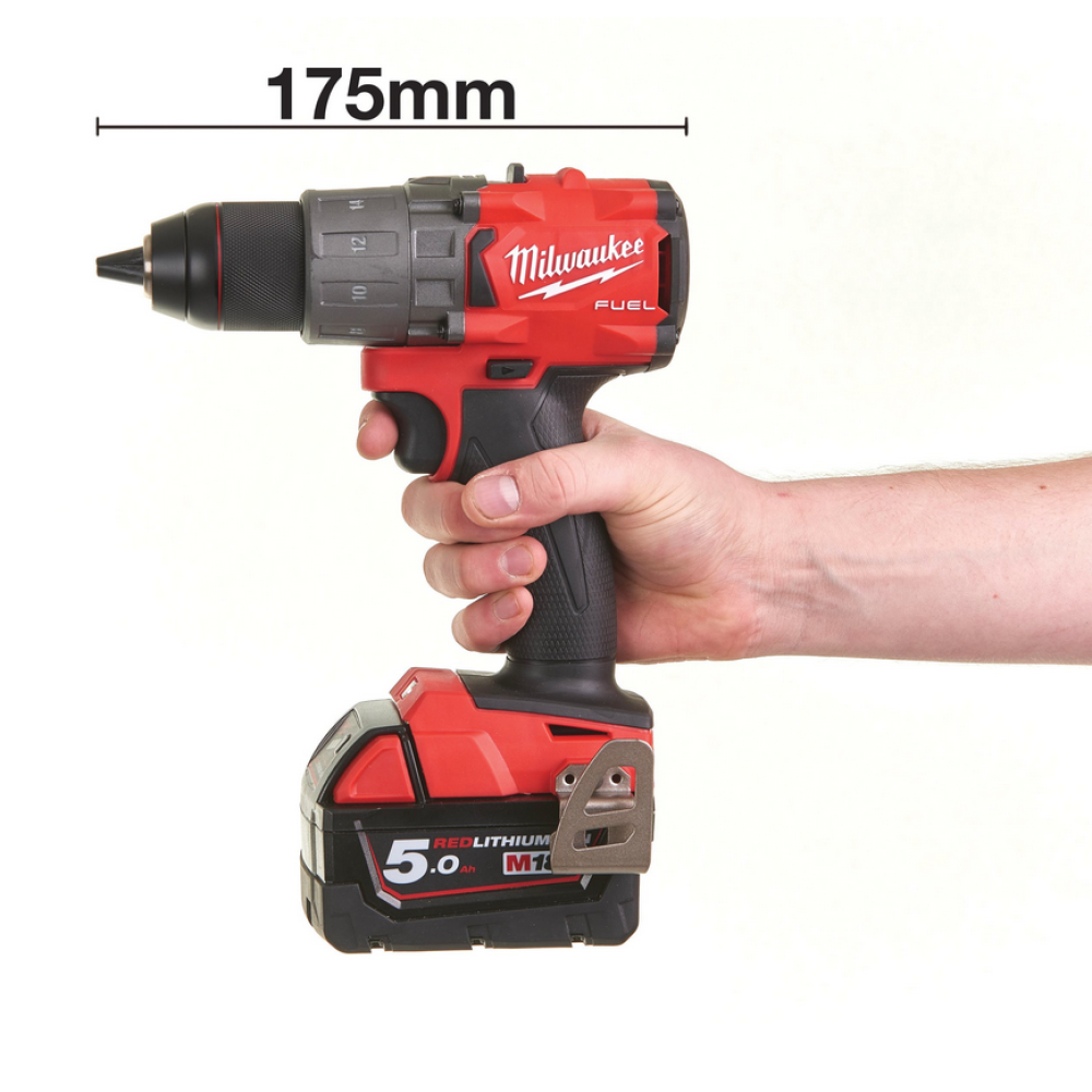 Аккумуляторная ударная дрель-шуруповерт Milwaukee M18 FPD2-0X, 18 В, 135 Нм, 2000 об/мин, 32000 уд/мин, без АКБ и ЗУ, в кейсе, 4933464263