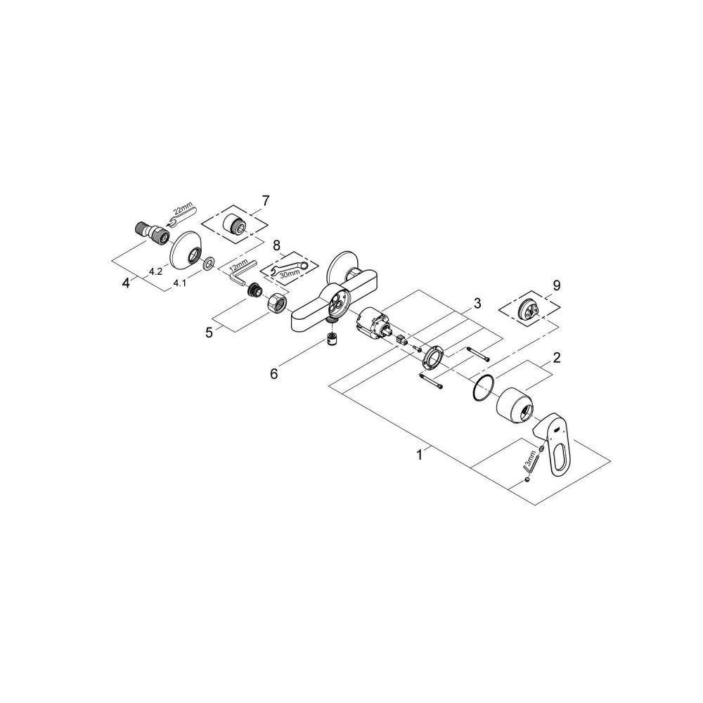 Смеситель для душа GROHE BauLoop, хром (23340000)